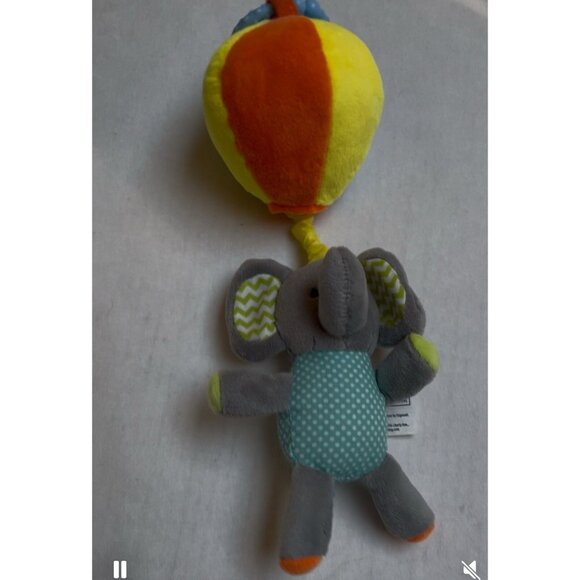 Playtex Baby Toy Pull Down Wiggler Elephant Textured Vibrates Plush Crib Trolley - Picture 9 of 9